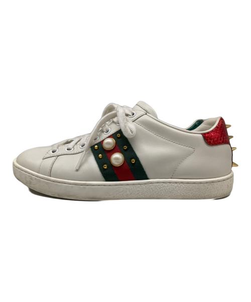 GUCCI（グッチ）GUCCI (グッチ) スニーカー ホワイト サイズ:36 1/2の古着・服飾アイテム