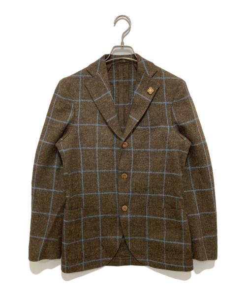 LARDINI（ラルディーニ）LARDINI (ラルディーニ) 3B ホップサックジャケット IBRP47590 / テーラードジャケット ブラウン サイズ:42の古着・服飾アイテム