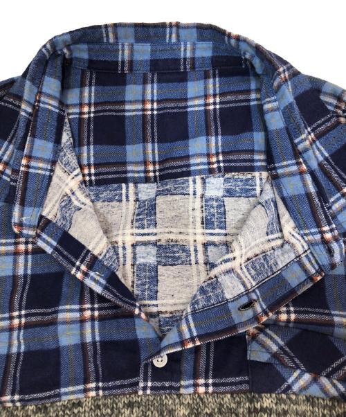 BLESS（ブレス）BLESS (ブレス) ドッキングニット ブルー サイズ:Lの古着・服飾アイテム