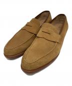 Crockett & Jones×BARNEYS NEWYORKクロケット＆ジョーンズ×バーニーズ・ニューヨーク）の古着「スウェードローファー」｜ブラウン