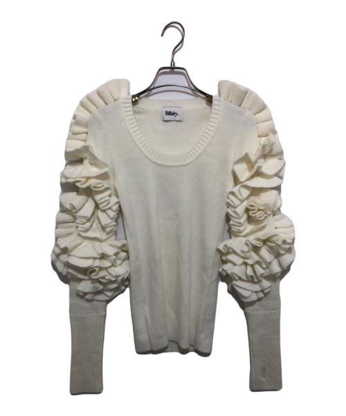 Bibiy.（ビビィ）Bibiy. (ビビィ) FLORENTINA FRILL KNIT ホワイト サイズ:SIZE Freeの古着・服飾アイテム