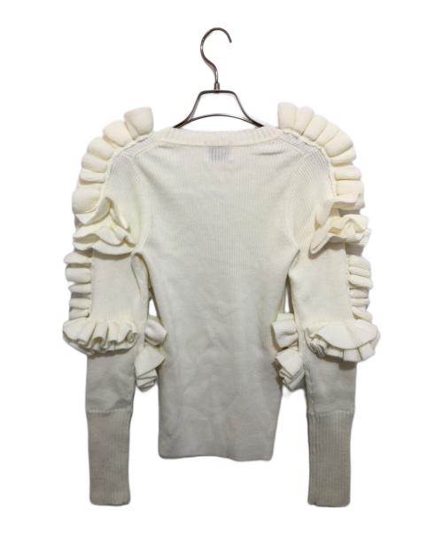 Bibiy.（ビビィ）Bibiy. (ビビィ) FLORENTINA FRILL KNIT ホワイト サイズ:SIZE Freeの古着・服飾アイテム