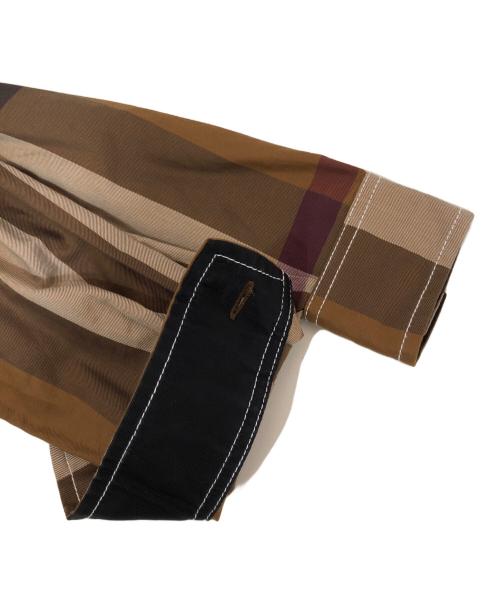 BURBERRY LONDON（バーバリーロンドン）BURBERRY LONDON (バーバリーロンドン) ベルト付き チェックシャツワンピース ブラウン サイズ:US0の古着・服飾アイテム