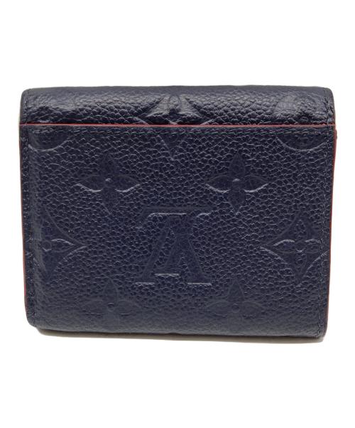 LOUIS VUITTON（ルイ ヴィトン）LOUIS VUITTON (ルイ ヴィトン) M58880 ポルトフォイユ・ゾエ 2つ折り財布 モノグラムアンプラント ミニ財布 ネイビーの古着・服飾アイテム