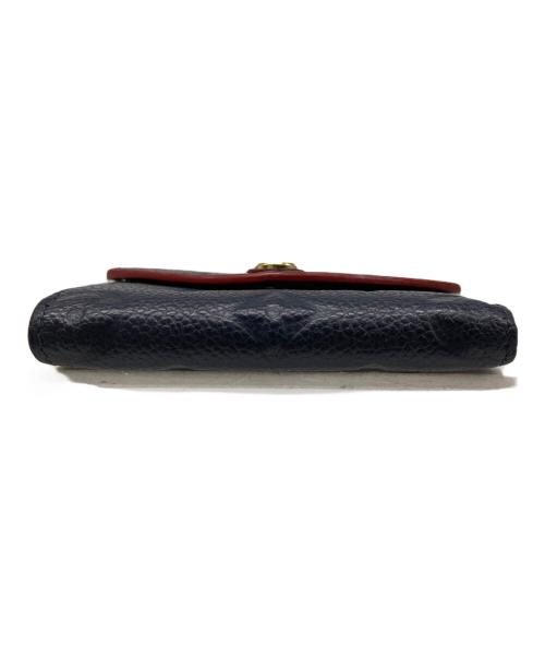 LOUIS VUITTON（ルイ ヴィトン）LOUIS VUITTON (ルイ ヴィトン) M58880 ポルトフォイユ・ゾエ 2つ折り財布 モノグラムアンプラント ミニ財布 ネイビーの古着・服飾アイテム