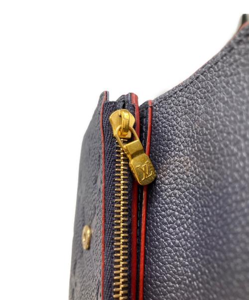 LOUIS VUITTON（ルイ ヴィトン）LOUIS VUITTON (ルイ ヴィトン) M58880 ポルトフォイユ・ゾエ 2つ折り財布 モノグラムアンプラント ミニ財布 ネイビーの古着・服飾アイテム