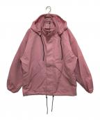 AURALEEオーラリー）の古着「WOOL MAX CANVAS HOODED BLOUSON」｜ピンク