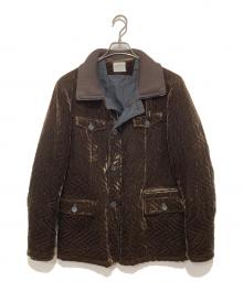 ARMANI COLLEZIONI（アルマーニ コレツィオーニ）の古着「ベロアジャケット」｜ブラウン