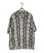 WACKO MARIAワコマリア）の古着「パイソン柄アロハシャツ」｜ブラック×ホワイト