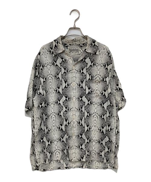 WACKO MARIA（ワコマリア）WACKO MARIA (ワコマリア) パイソン柄アロハシャツ ブラック×ホワイト サイズ:Mの古着・服飾アイテム