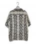 WACKO MARIA (ワコマリア) パイソン柄アロハシャツ ブラック×ホワイト サイズ:M：15000円