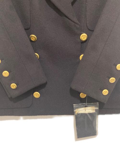 CHANEL（シャネル）CHANEL (シャネル) 金釦カシミヤジャケット ダブルジャケット C-TK 5914 ココマークボタン ブラック サイズ:34の古着・服飾アイテム