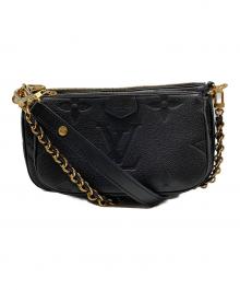 LOUIS VUITTON（ルイ ヴィトン）の古着「ルイ ヴィトン モノグラムアンプラント ミュルティポシェット アクセソワール M80399 モノグラムアンプラントレザー」｜ブラック