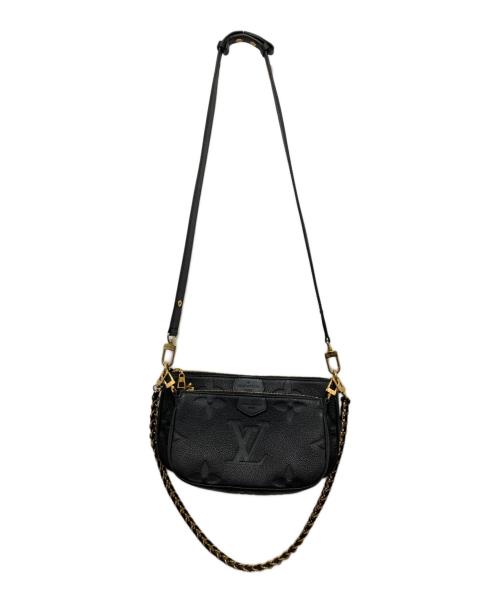 LOUIS VUITTON（ルイ ヴィトン）LOUIS VUITTON (ルイ ヴィトン) ルイ ヴィトン モノグラムアンプラント ミュルティポシェット アクセソワール M80399 モノグラムアンプラントレザー ブラックの古着・服飾アイテム