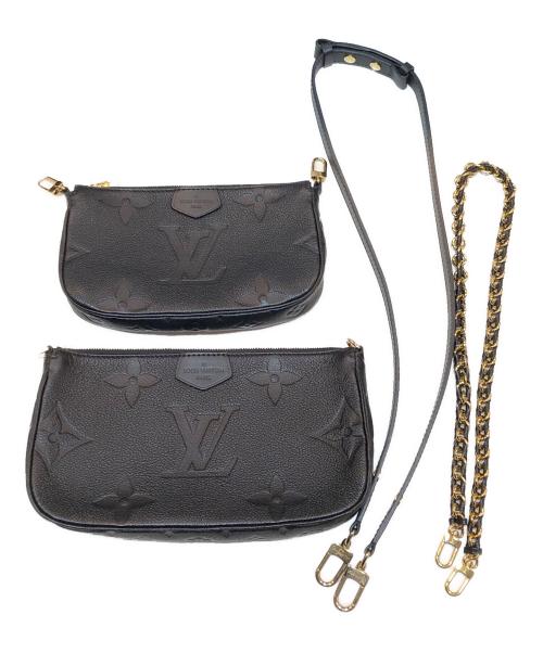 LOUIS VUITTON（ルイ ヴィトン）LOUIS VUITTON (ルイ ヴィトン) ルイ ヴィトン モノグラムアンプラント ミュルティポシェット アクセソワール M80399 モノグラムアンプラントレザー ブラックの古着・服飾アイテム