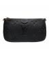 LOUIS VUITTON (ルイ ヴィトン) ルイ ヴィトン モノグラムアンプラント ミュルティポシェット アクセソワール M80399 モノグラムアンプラントレザー ブラック：270000円