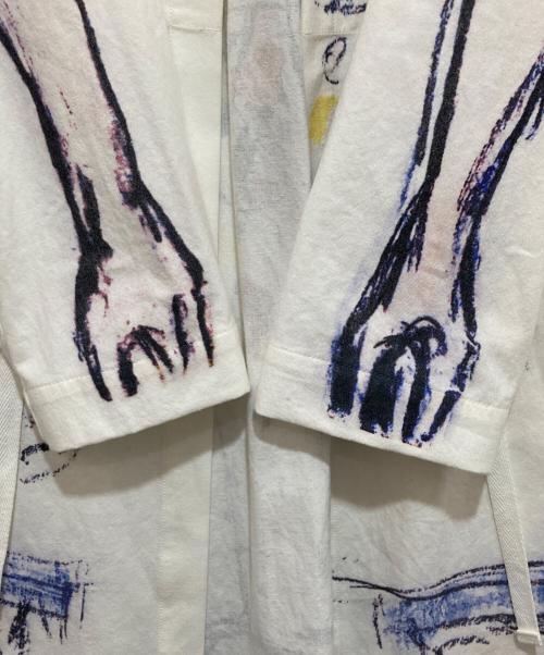 TAKAHIROMIYASHITA TheSoloIst.（タカヒロミヤシタ ザソロイスト）TAKAHIROMIYASHITA TheSoloIst. (タカヒロミヤシタ ザソロイスト) ノーカラーコート ホワイト サイズ:46の古着・服飾アイテム