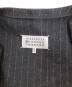 中古・古着 Maison Margiela (メゾンマルジェラ) ウールストライプノーカラージャケット ブラック サイズ:44：58000円