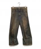 NVRFRGTネヴァーフォーゲット）の古着「3D Twisted Wide Leg Jeans」｜インディゴ