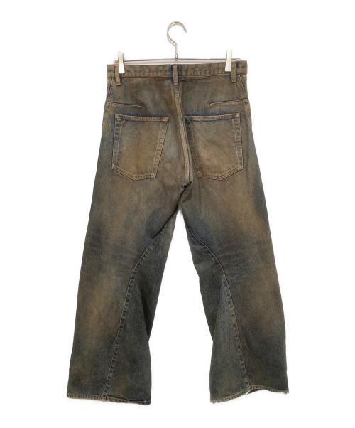 NVRFRGT（ネヴァーフォーゲット）NVRFRGT (ネヴァーフォーゲット) 3D Twisted Wide Leg Jeans インディゴ サイズ:2の古着・服飾アイテム