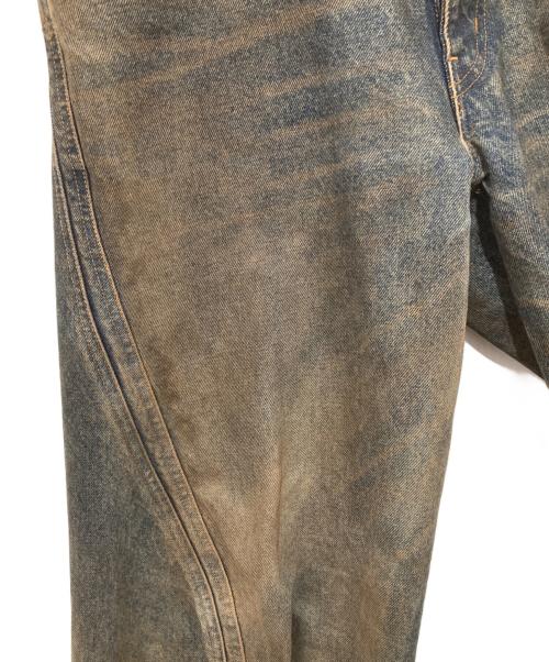 NVRFRGT（ネヴァーフォーゲット）NVRFRGT (ネヴァーフォーゲット) 3D Twisted Wide Leg Jeans インディゴ サイズ:2の古着・服飾アイテム