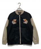 LOST CONTROLロストコントロール）の古着「Embroidery Zip Blouson」｜ブラック