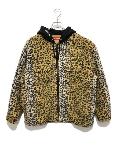 SUPREME（シュプリーム）Supreme (シュプリーム) Fleece Zip Up Hooded（フリースジップアップジャケット） 23FW / レオパード柄 ブラウン サイズ:Mの古着・服飾アイテム