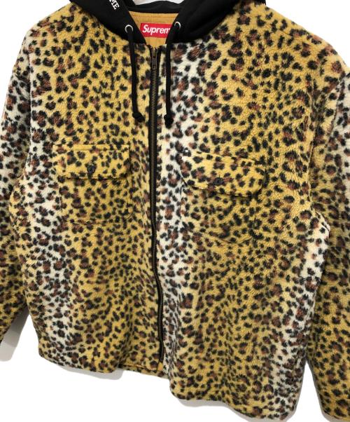 SUPREME（シュプリーム）Supreme (シュプリーム) Fleece Zip Up Hooded（フリースジップアップジャケット） 23FW / レオパード柄 ブラウン サイズ:Mの古着・服飾アイテム