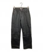 H&Mエイチアンドエム）の古着「レザーパンツ」｜ブラウン