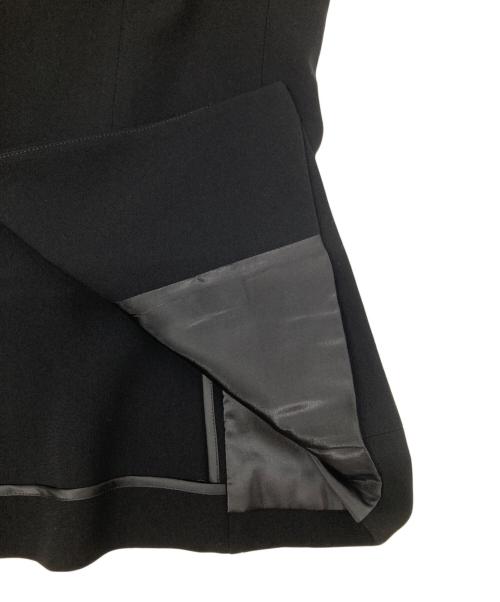 23区（ニジュウサンク）23区 (ニジュウサンク) トリアセダブルジョーゼット ノーカラー ジャケット ブラック サイズ:38の古着・服飾アイテム