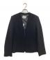 23区（ニジュウサンク）の古着「トリアセダブルジョーゼット ノーカラー ジャケット」｜ブラック