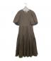 Uhr（ウーア）の古着「Puff Sleeve Gathered Dress」｜ブラウン