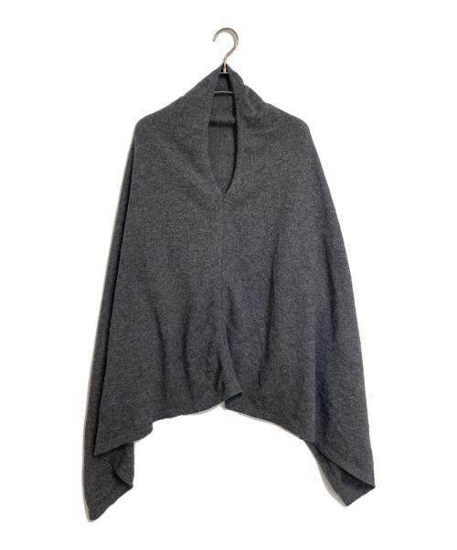 maison de soil（メゾンドソイル）maison de soil (メゾンドソイル) カーディガン/カシミヤプレーンポンチョ グレー サイズ:FREEの古着・服飾アイテム