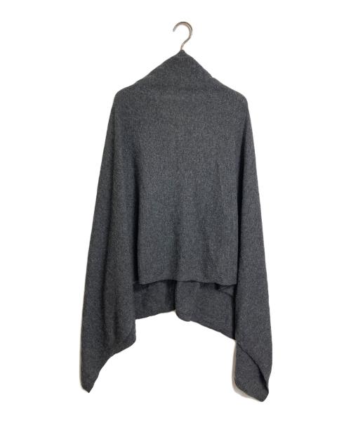 maison de soil（メゾンドソイル）maison de soil (メゾンドソイル) カーディガン/カシミヤプレーンポンチョ グレー サイズ:FREEの古着・服飾アイテム