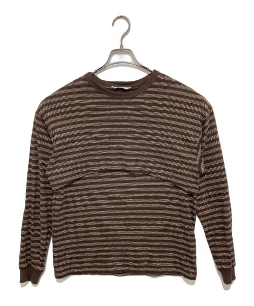 PHEENY（フィーニー）PHEENY (フィーニー) Multi border ensemble ブラウン サイズ:SIZE Freeの古着・服飾アイテム