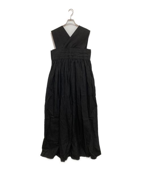 HYKE（ハイク）HYKE (ハイク) LINEN MAXI DRESS ブラック サイズ:1の古着・服飾アイテム