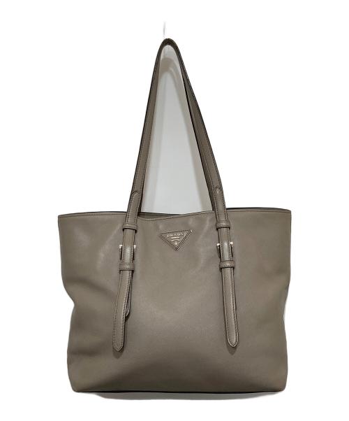 PRADA（プラダ）PRADA (プラダ) SAFFIANO SOFTトートバッグ ベージュの古着・服飾アイテム
