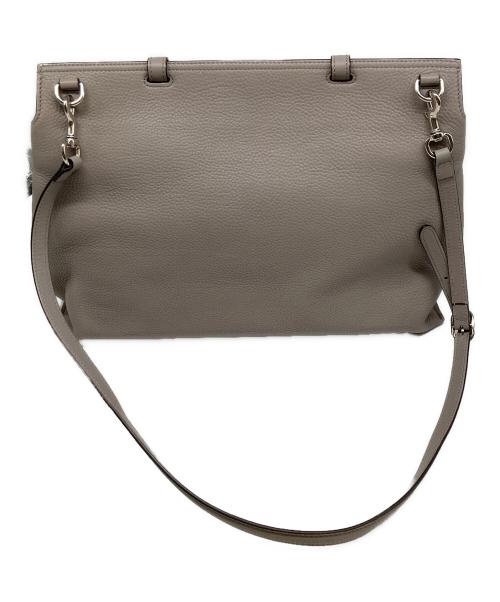 GUCCI（グッチ）GUCCI (グッチ) バンブー デイリー レザートップハンドルバッグ ハンドバッグ グレーの古着・服飾アイテム