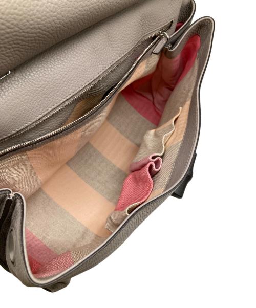 GUCCI（グッチ）GUCCI (グッチ) バンブー デイリー レザートップハンドルバッグ ハンドバッグ グレーの古着・服飾アイテム