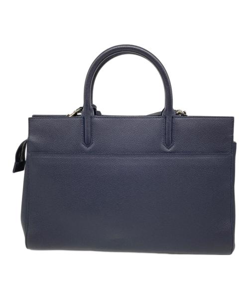 Saint Laurent Paris（サンローランパリ）Saint Laurent Paris (サンローランパリ) カバリヴゴーシュ レザー 2WAYハンドバッグ ネイビーの古着・服飾アイテム