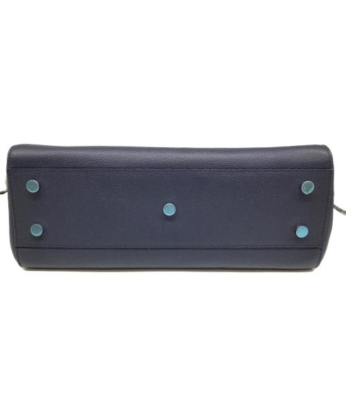 Saint Laurent Paris（サンローランパリ）Saint Laurent Paris (サンローランパリ) カバリヴゴーシュ レザー 2WAYハンドバッグ ネイビーの古着・服飾アイテム