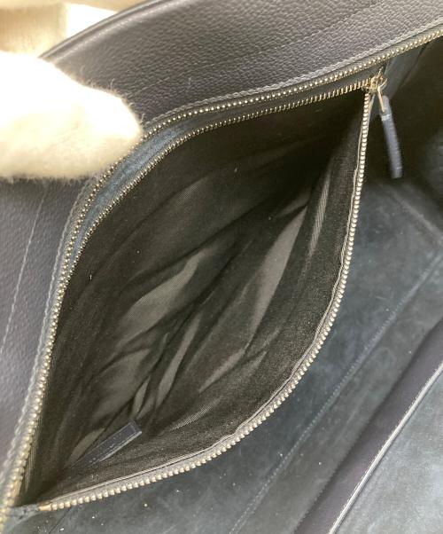 Saint Laurent Paris（サンローランパリ）Saint Laurent Paris (サンローランパリ) カバリヴゴーシュ レザー 2WAYハンドバッグ ネイビーの古着・服飾アイテム