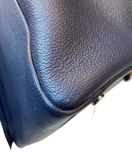 Saint Laurent Paris（サンローランパリ）Saint Laurent Paris (サンローランパリ) カバリヴゴーシュ レザー 2WAYハンドバッグ ネイビーの古着・服飾アイテム