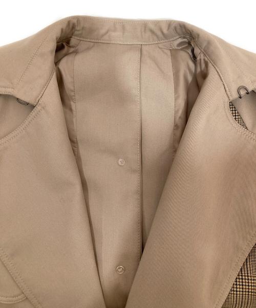 ROKH（ロク）ROKH (ロク) チェック切り替えトレンチコート ベージュ サイズ:US 0の古着・服飾アイテム