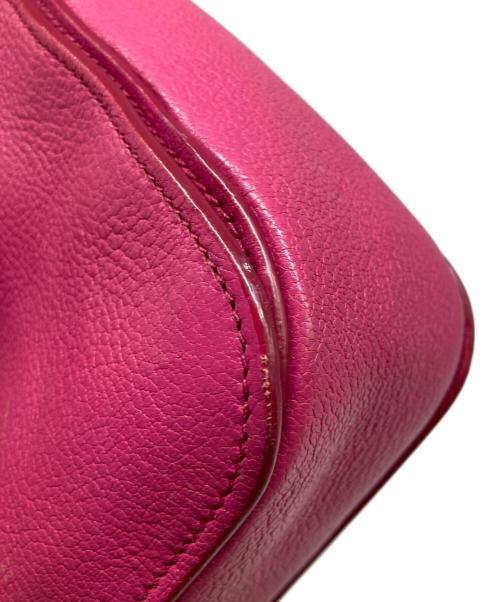 MIU MIU（ミュウミュウ）MIU MIU (ミュウミュウ) マドラスレザー2WAYバッグ ピンクの古着・服飾アイテム