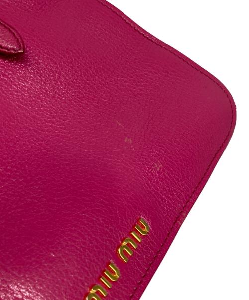 MIU MIU（ミュウミュウ）MIU MIU (ミュウミュウ) マドラスレザー2WAYバッグ ピンクの古着・服飾アイテム