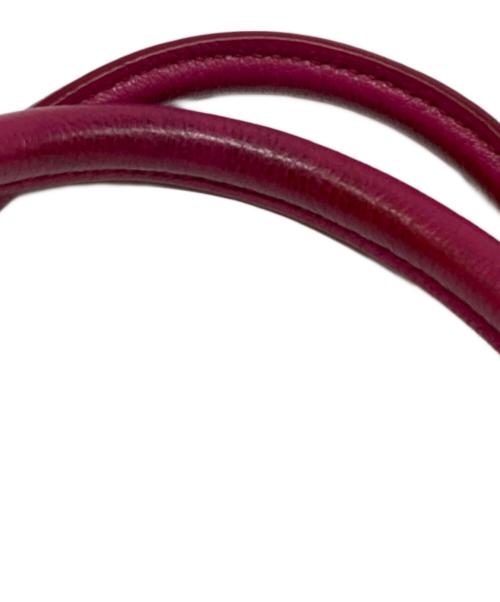 MIU MIU（ミュウミュウ）MIU MIU (ミュウミュウ) マドラスレザー2WAYバッグ ピンクの古着・服飾アイテム