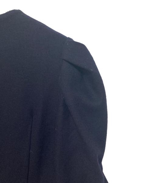 BORDERS at BALCONY（ボーダーズアットバルコニー）BORDERS at BALCONY (ボーダーズアットバルコニー) GRACE SHOULDER WOOL DRESS（グレースショルダーウールドレス）BD2221-3E-37 ネイビー サイズ:36の古着・服飾アイテム