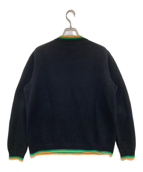 CASABLANCA（カサブランカ）CASABLANCA (カサブランカ) クルーネックニット ブラック サイズ:Lの古着・服飾アイテム