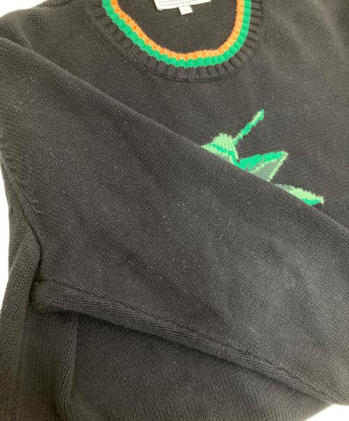 CASABLANCA（カサブランカ）CASABLANCA (カサブランカ) クルーネックニット ブラック サイズ:Lの古着・服飾アイテム